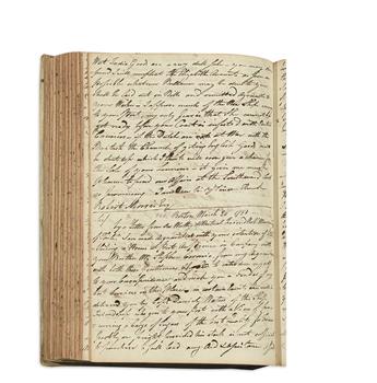 (AMERICAN REVOLUTION.) Russell, Thomas. Letter copy book of a Boston merchant during the war.